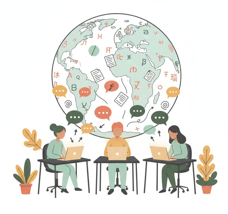 Abstract illustration of patients writing and sharing their health stories digitally