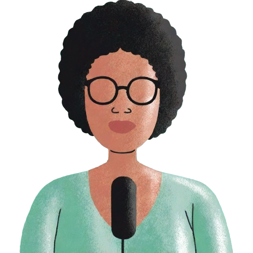 Dedicated Patient Panels 3 40 year old black female wearing glasses with podcast microphone 2 removebg preview