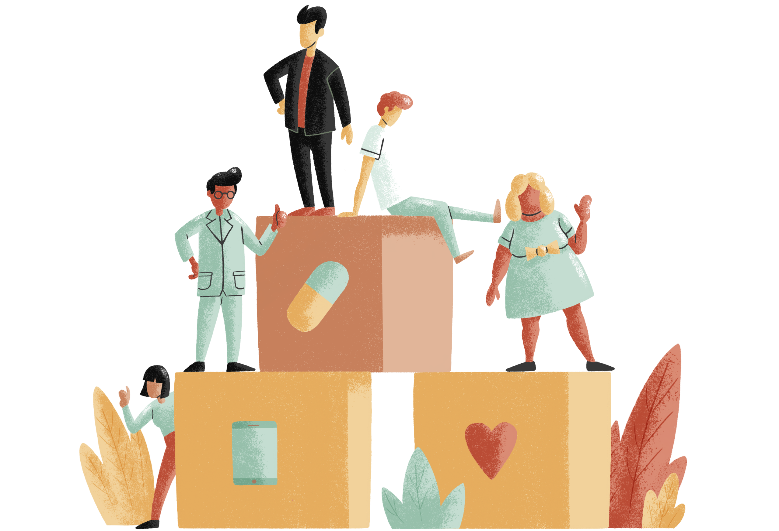 Patient experts and professionals building on stacked foundations